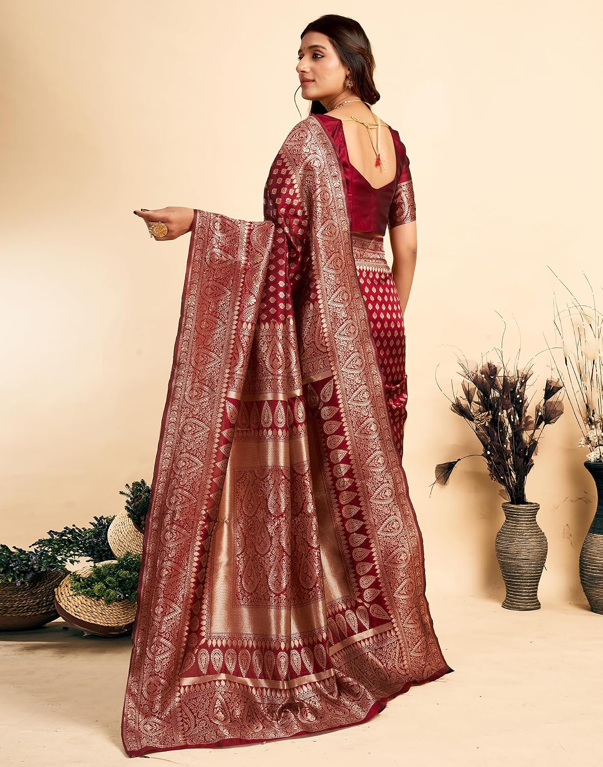 Vasthrlay Light Green Wedding saree for ceremony and occasion wear