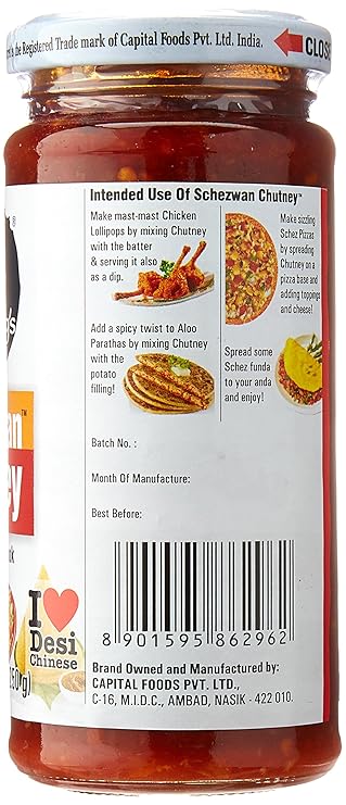 Ching's Secret, Schezwan Chutney, 250 Grams - PUSHMYCART