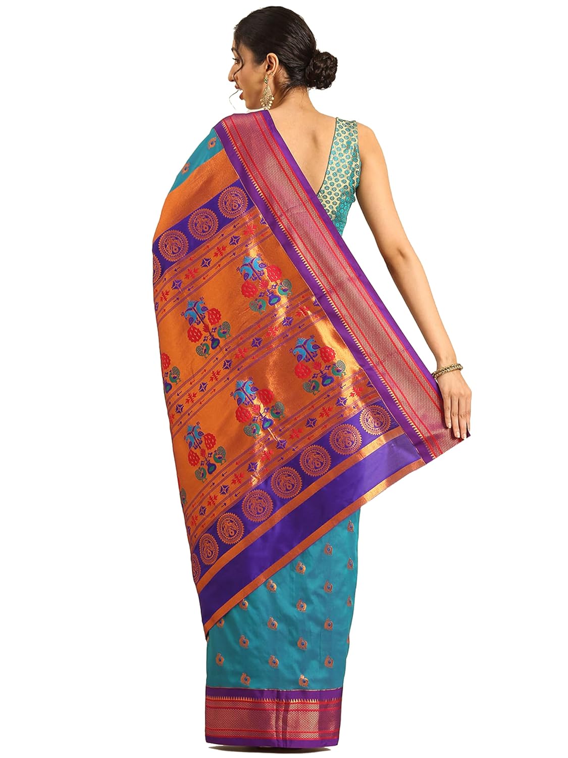 Vasthrlay Silk Bottle Saree with decorative traditional design