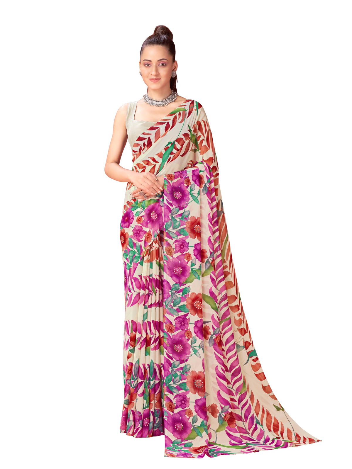 Vasthrlay Classic Georgette Printed Saree for festive ethnic occasions