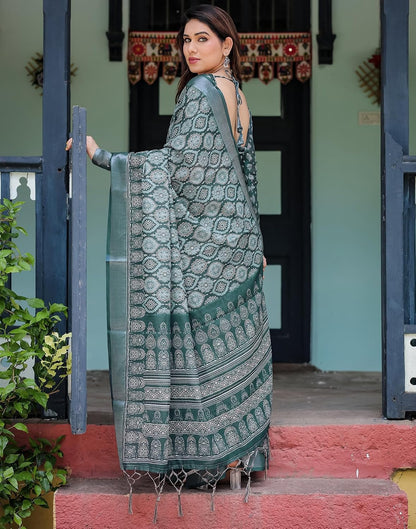 Vasthrlay ethnic saree in Light Green colour for festive occasions