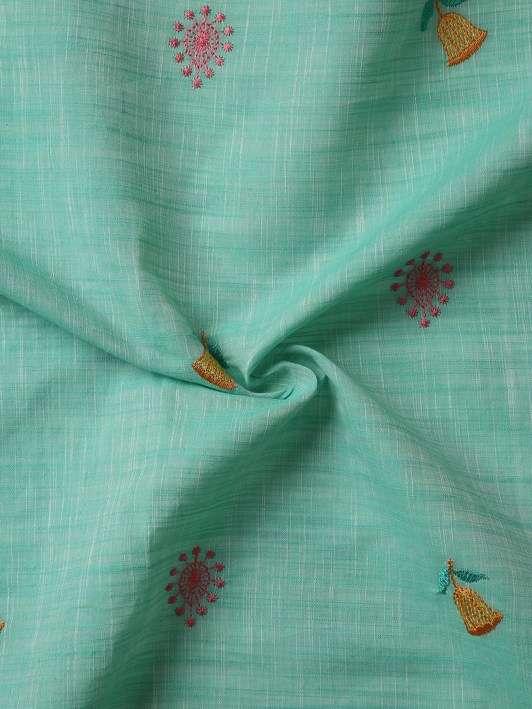 Vasthrlay Embroidery Saree in Apricot with refined handloom ethnic appeal