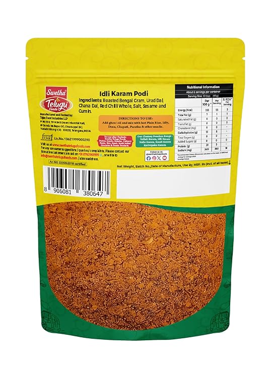 Telugu Pickles Idly Karam Podi - PUSHMYCART