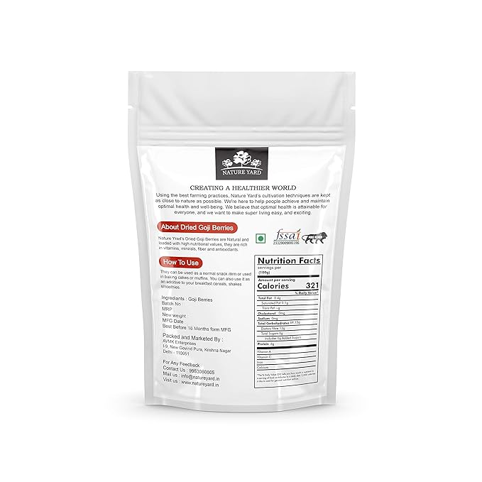 Nature Yard Organic Goji Berry Dry Fruit - PUSHMYCART