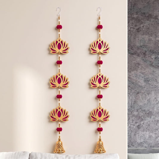 Jeevan Handicraft Jhumki Bell Lotus Hanging Pair 30 Inch
