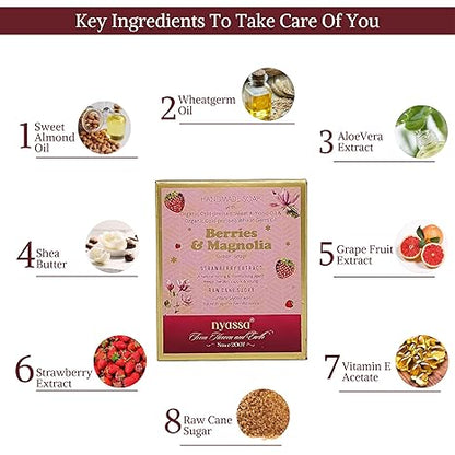 Nyassa Berries & Magnolia Natural Handmade Bathing Soap - PUSHMYCART