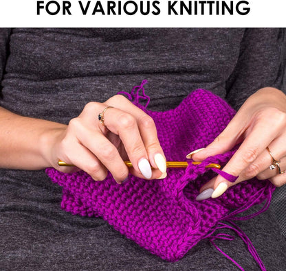 All-in-One Crochet and Knitting Set with Multiple Needle Sizes, Hooks, Accessories - image 4