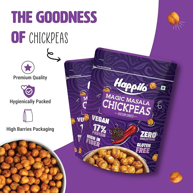 Happilo Premium Super Snack Magic Masala Chickpeas - PUSHMYCART