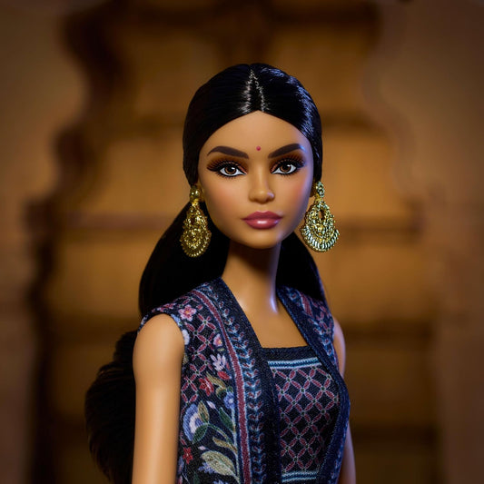 Barbie Diwali Doll by Anita Dongre Festival of Lights Collectible with Doll Stand