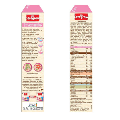 CEREGROW with NO Refined Sugar | Multigrain Cereal with Milk & Fruits