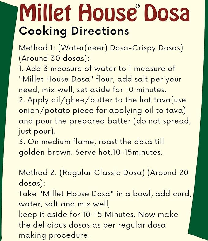 Millet House Instant Millets Dosa Mix - PUSHMYCART