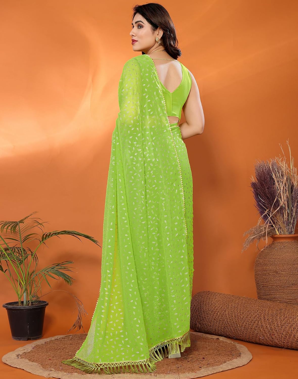 Vasthrlay Georgette saree in Red colour for festive occasions