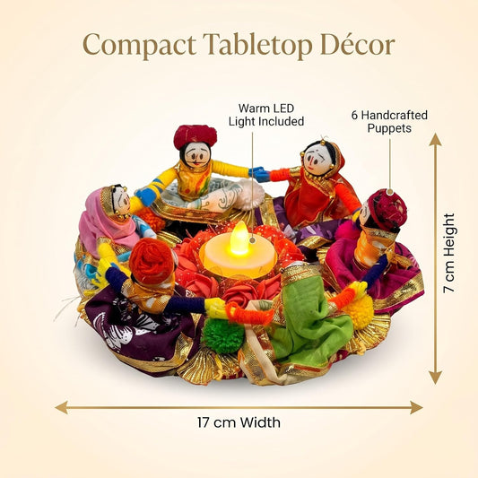 Jeevan Handicraft Rajasthani Puppet Tealight Candle Holder