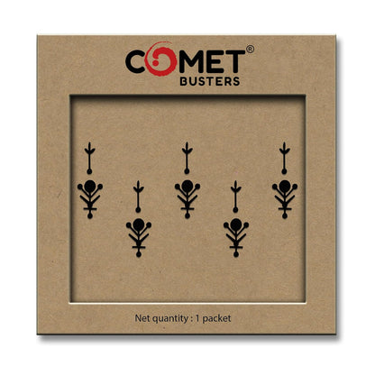 Comet Busters Handcrafted Black Bindis 20 mm