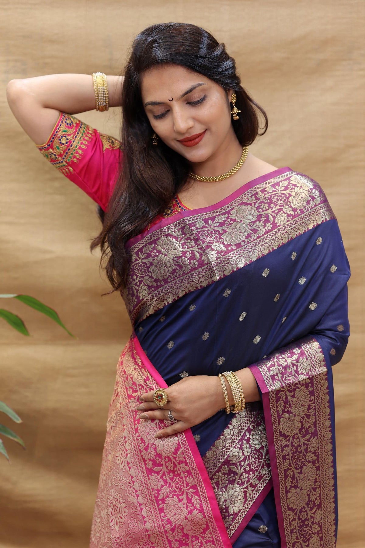 Vasthrlay Wedding Saree in Classic with refined banarasi ethnic appeal