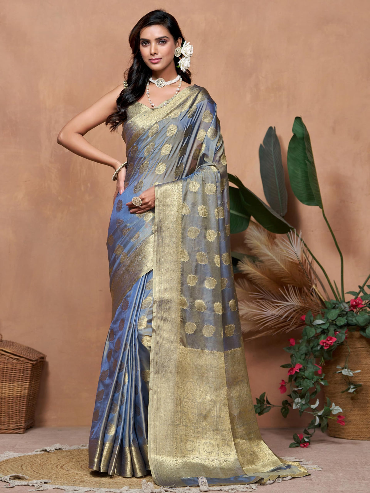 Vasthrlay Traditional Saree in Classic with refined banarasi ethnic appeal