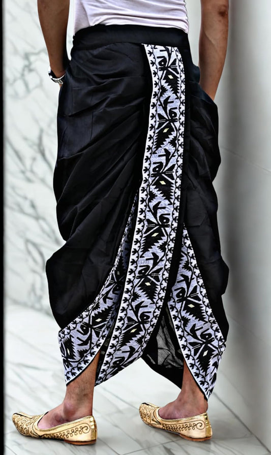 GOURI COLLECTIONS Black Readymade Dhoti Pant Ayyappa Vratham Collection