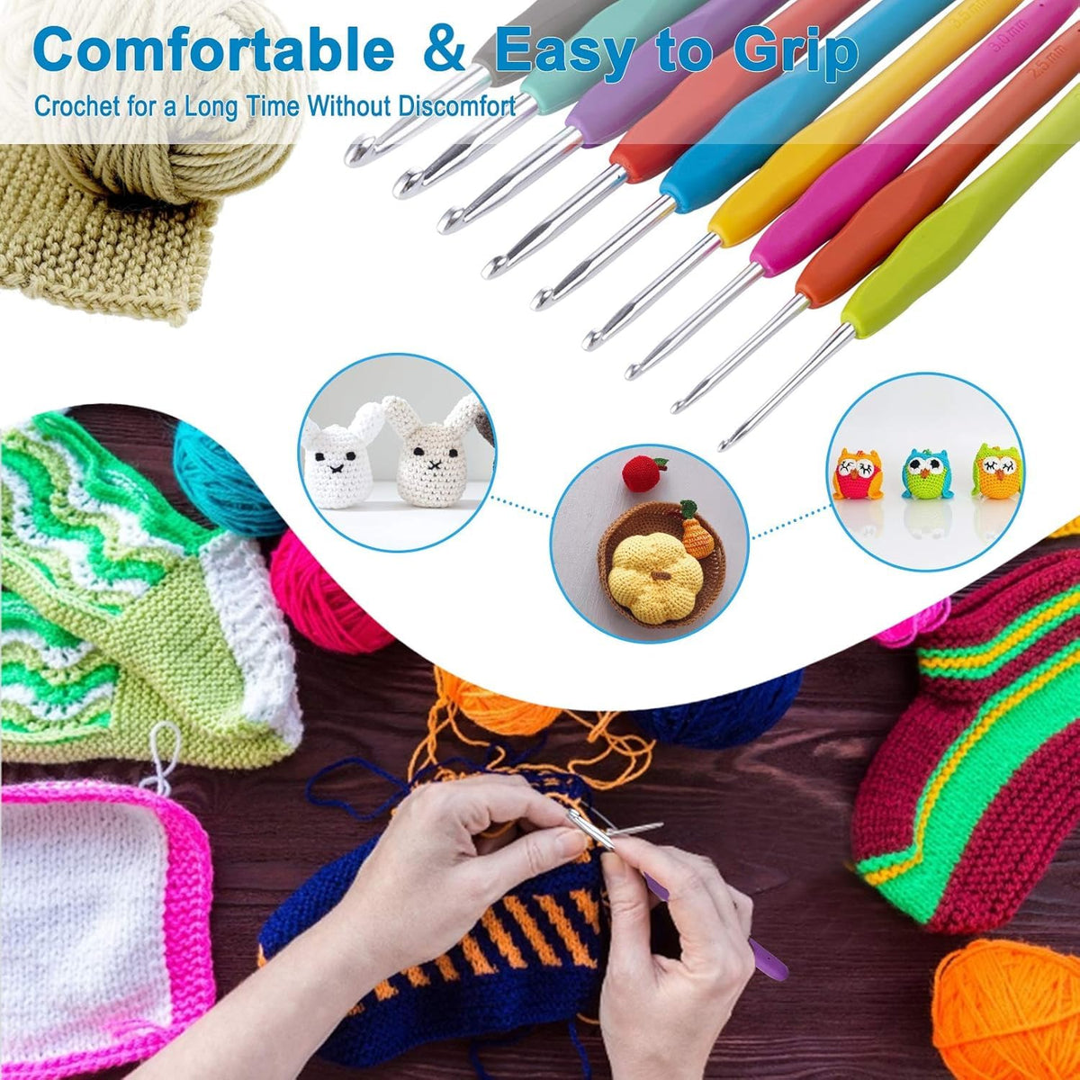 9 Pcs Ergonomic Crochet Hook - image 2