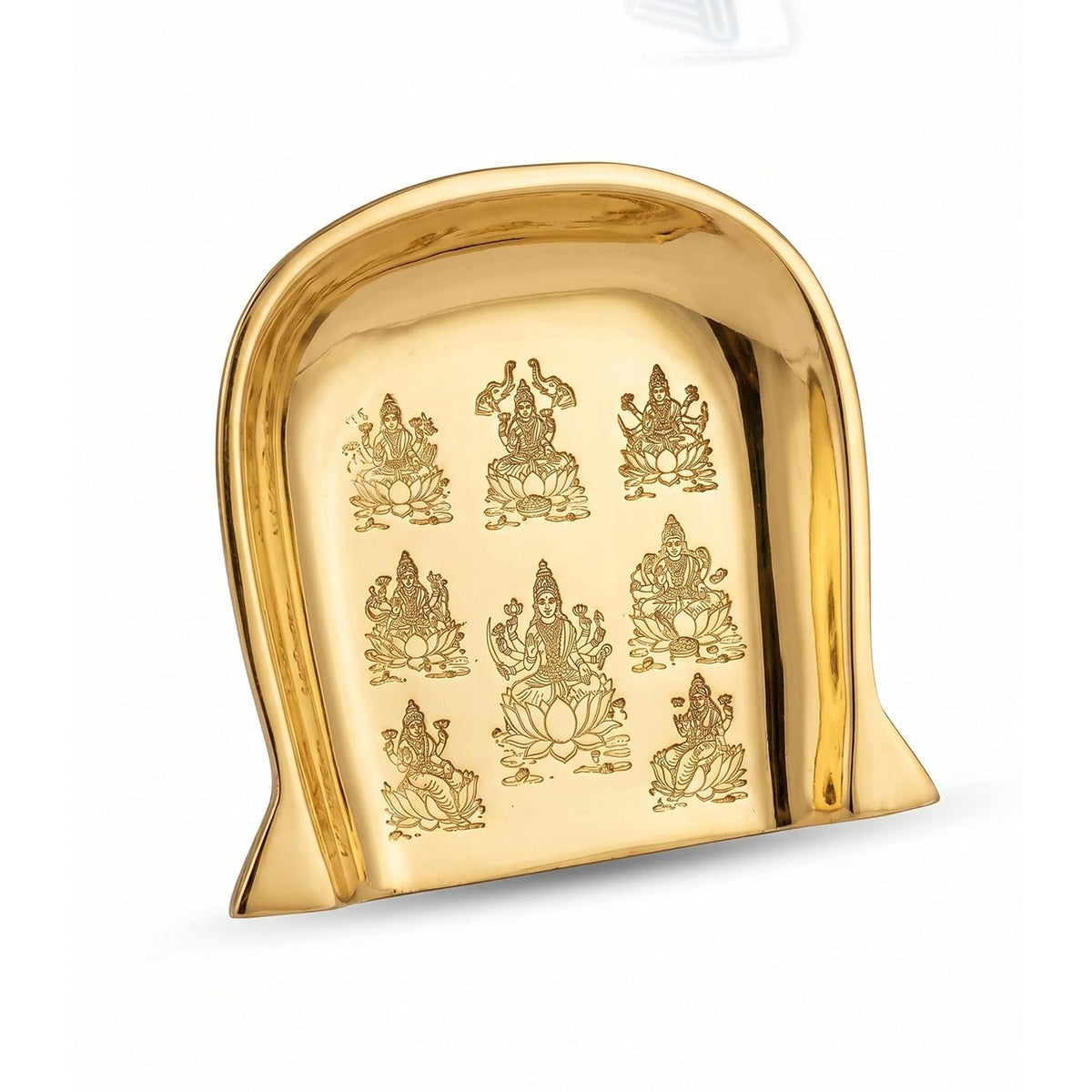 Small brass soop front view