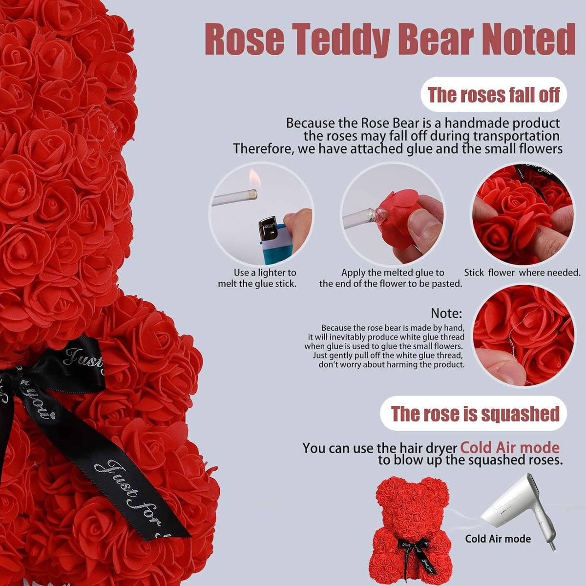 Rose Teddy Bear on Every Flower Bear
