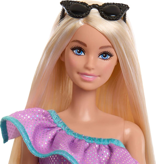 Barbie Doll with 3 Party Outfits Dresses Purses and Heels Blond Hair