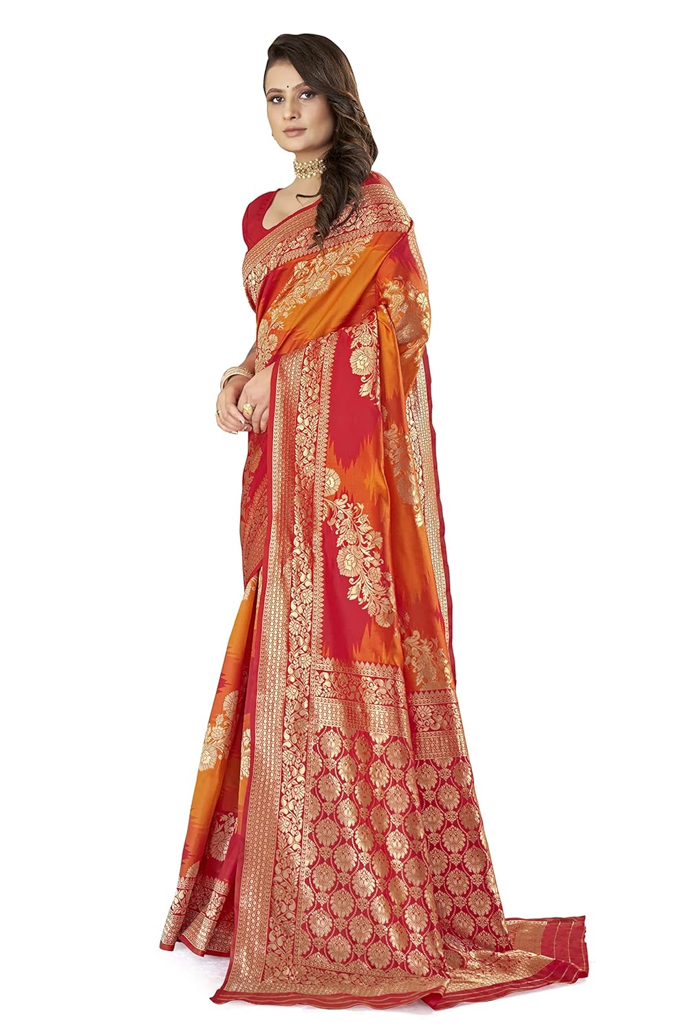 Vasthrlay Banarasi Classic Saree with decorative Embroidery design