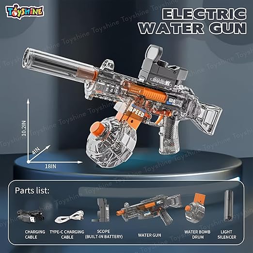 Toyshine Transparent UMP45 Water Gun - PUSHMYCART