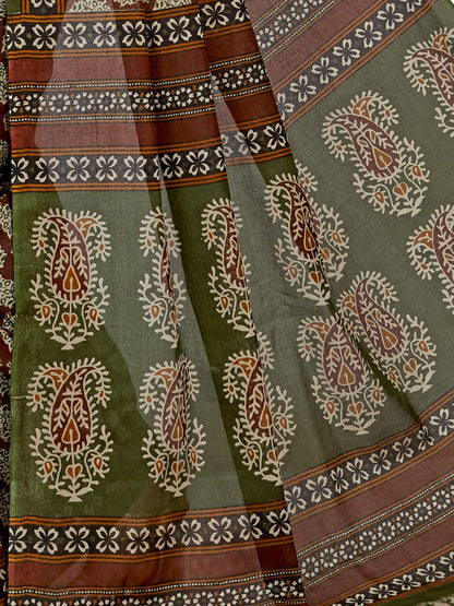 Vasthrlay Cotton Classic Saree with decorative printed design