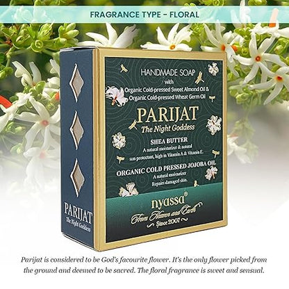 Nyassa Luxurious Parijat Handmade Natural Bathing Soap - PUSHMYCART