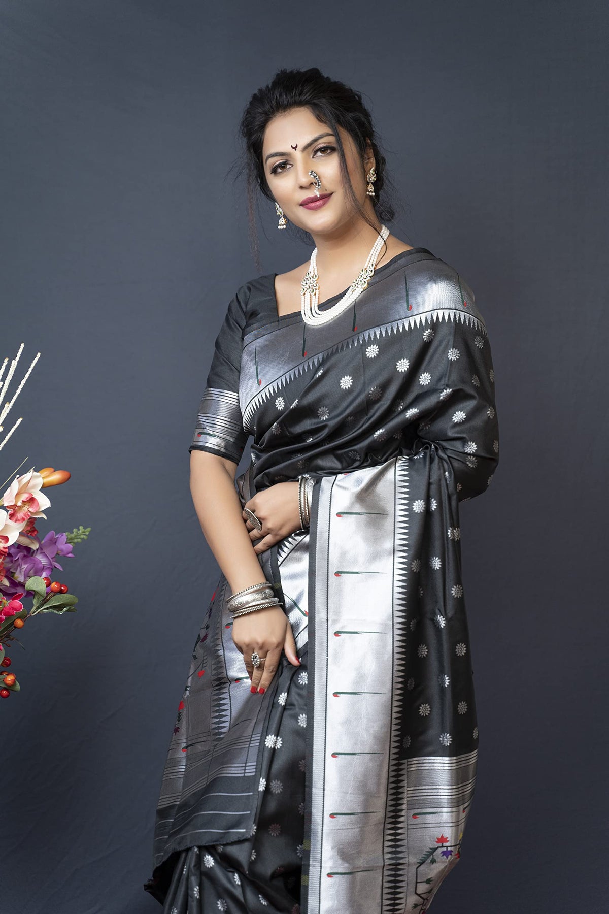 Vasthrlay Classic Traditional Saree with elegant paithani styling