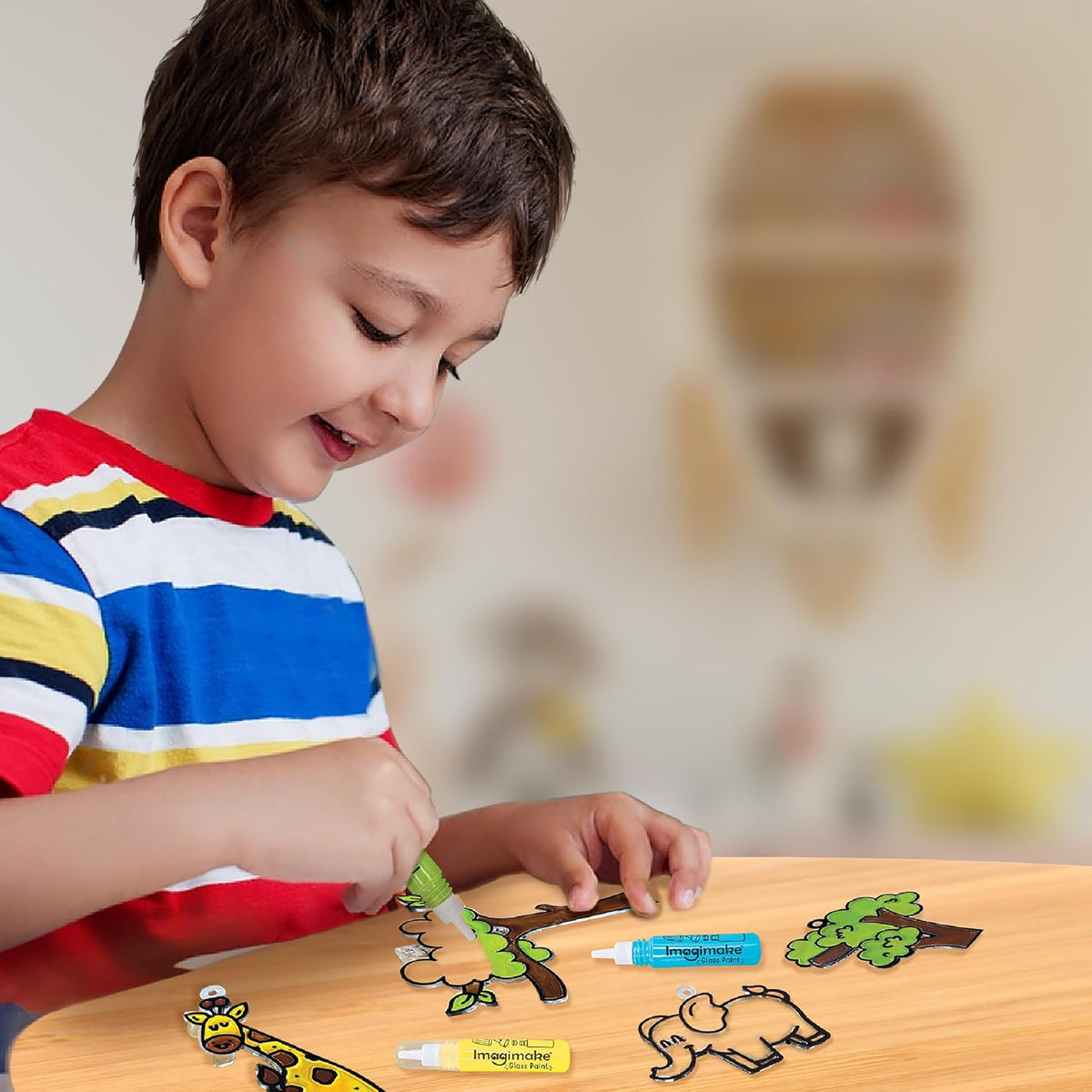 Imagimake Window Art Jungle|Glass Painting Kit