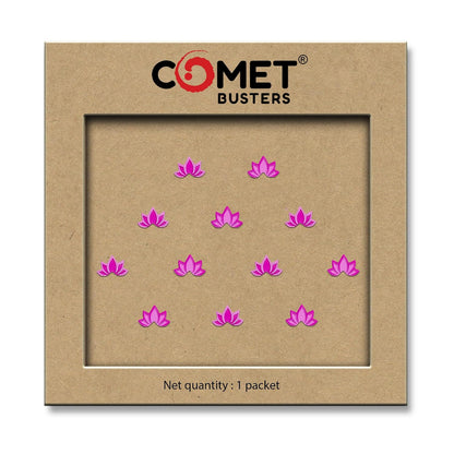 Comet Busters Handcrafted Pink Lotus Bindis 5 mm