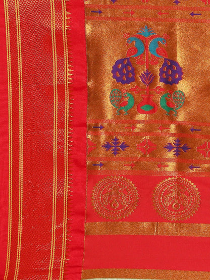 Vasthrlay Traditional Saree in Bottle with refined paithani ethnic appeal