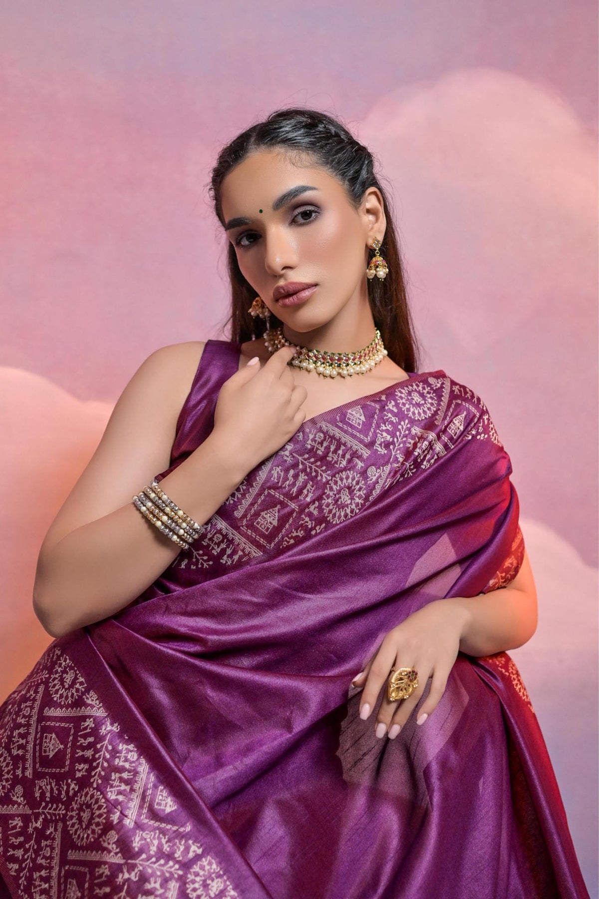 Vasthrlay Classic Kalamkari Saree with elegant Ethnic styling