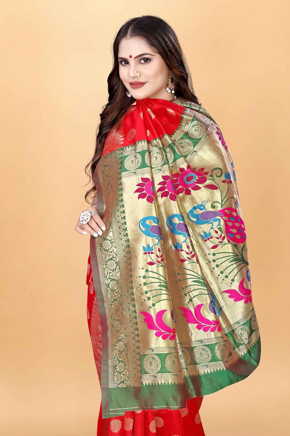 Vasthrlay Banarasi Paithani Kanjivaram Ethnic Wear with traditional design