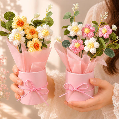 Handmade Crochet Flower Bouquets (Set of 2) - image 1