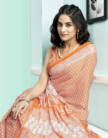 Vasthrlay Green Printed saree for ceremony and occasion wear