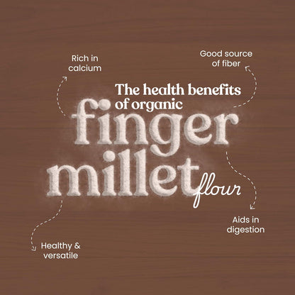 Bharat Vedica Organic Finger Millet Flour (Ragi Atta) in a premium, eco-friendly package, showcasing its natural te - Image 5