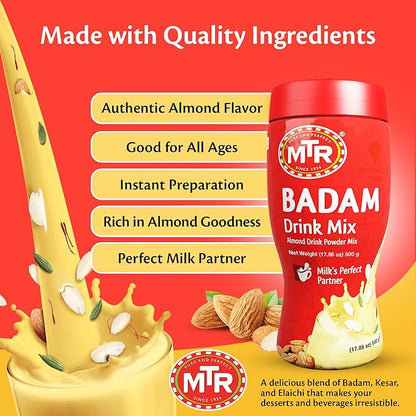 MTR Badam Drink Mix Jar - PUSHMYCART