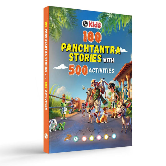 100 Panchatantra Moral Story Book for Kids, Includes The Monkey & The Cats, The Thirsty