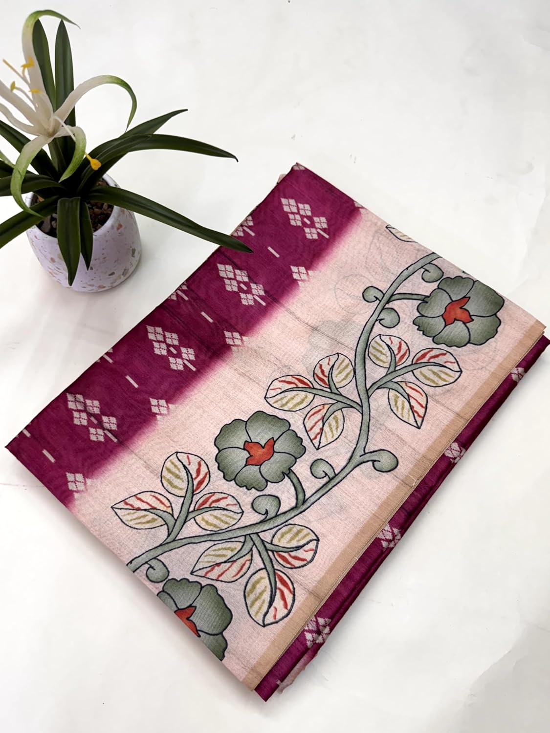 Vasthrlay Kalamkari Saree in Classic with refined ethnic appeal
