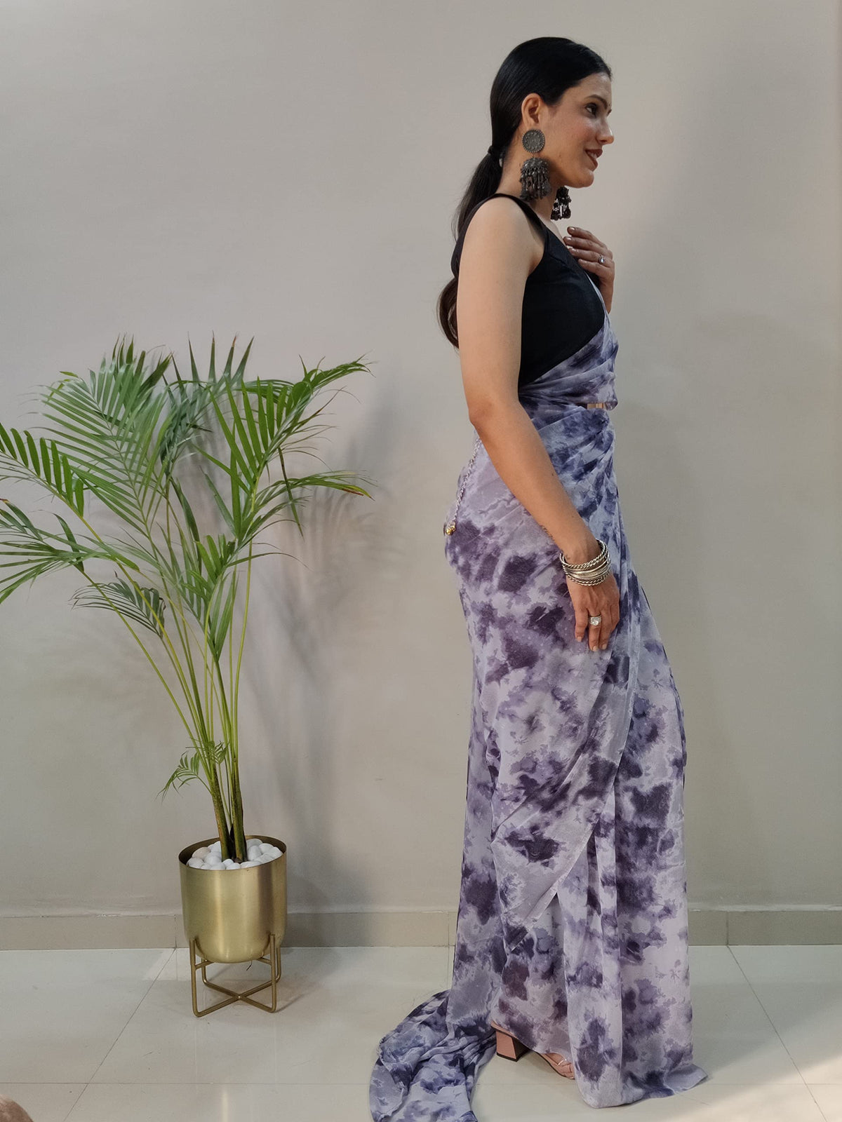 Vasthrlay Traditional Saree in Classic with refined georgette ethnic appeal