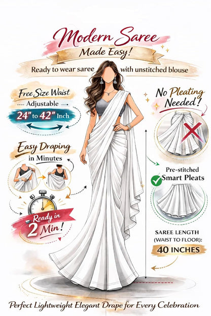 vasthrlayPleated Ethnic Wear with refined ethnic appeal