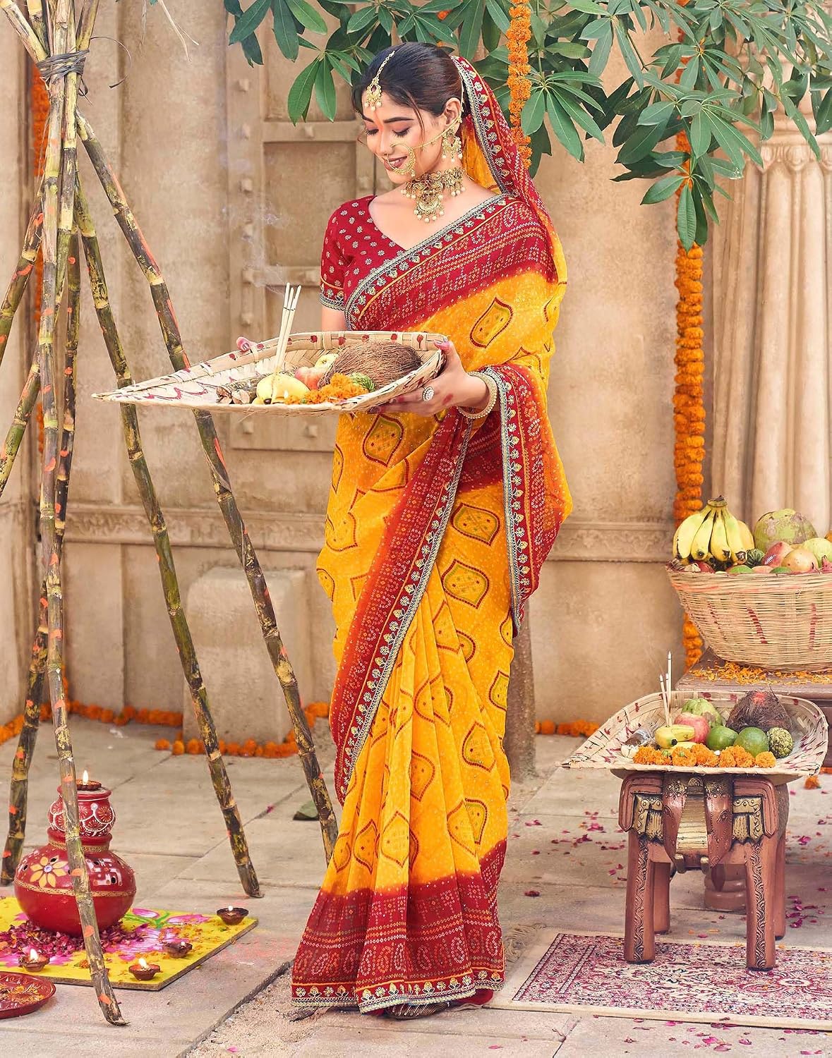 Vasthrlay Embroidery saree design in Red traditional style