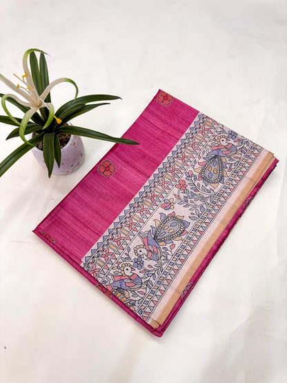 Vasthrlay Madhubani Saree in Classic with refined ethnic appeal