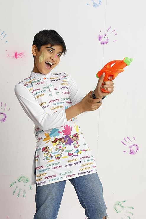 Vasthrlay Unisex's Regular Fit Holi Kurta - PUSHMYCART
