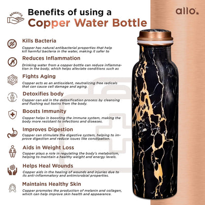 Pure Copper Water Bottle 1 Litre Copper Bottle