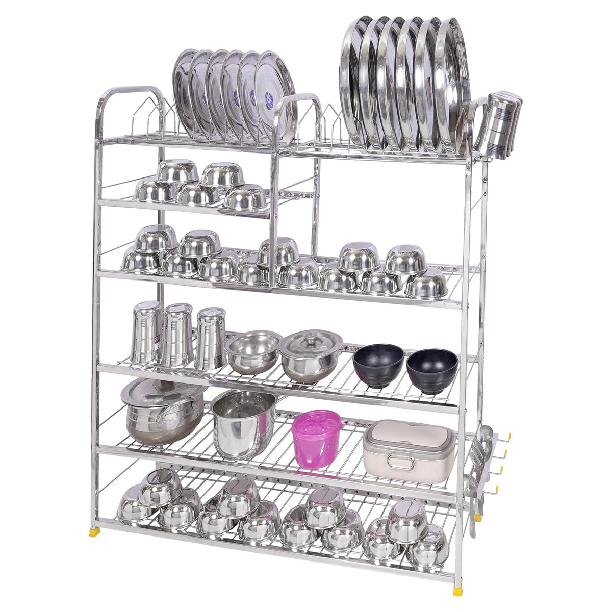 Stainless Steel Wall Mount Kitchen Utensil Rack 36 X 36 Inch Tiered Dish Drying Shelf