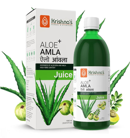 Krishna'S Herbal & Ayurveda Aloe+ Amla Juice 500Ml