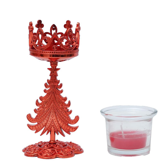 TIED RIBBONS Set of 4 Christmas Candle Holder